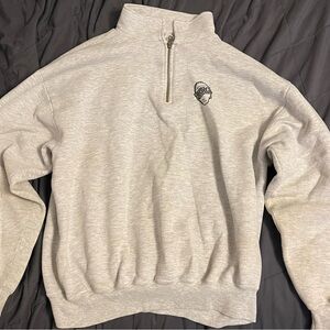Jerzees Light Gray Zip-Up Men's Sweater